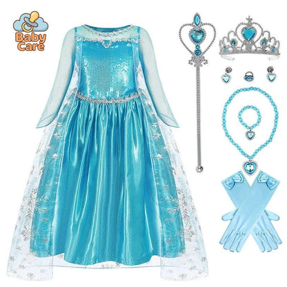 Déguisement Princesse Robe Elsa Anna Fille
