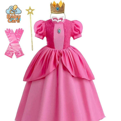 Déguisement Princesse Cosplay Peach Rose Enfant