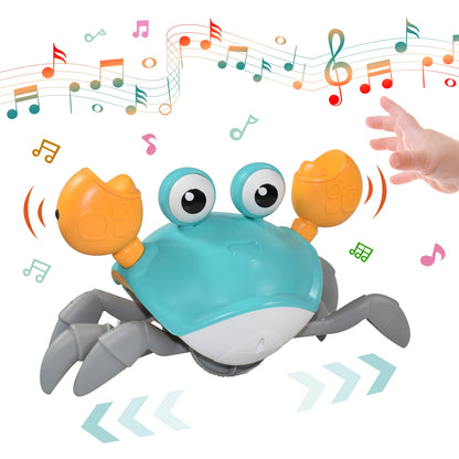 Jouet d’éveil pour bébé crabe rampant avec lumières et musique