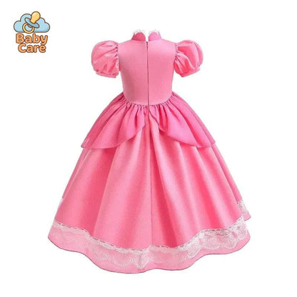 Déguisement Princesse Peach Rose Enfant Cosplay