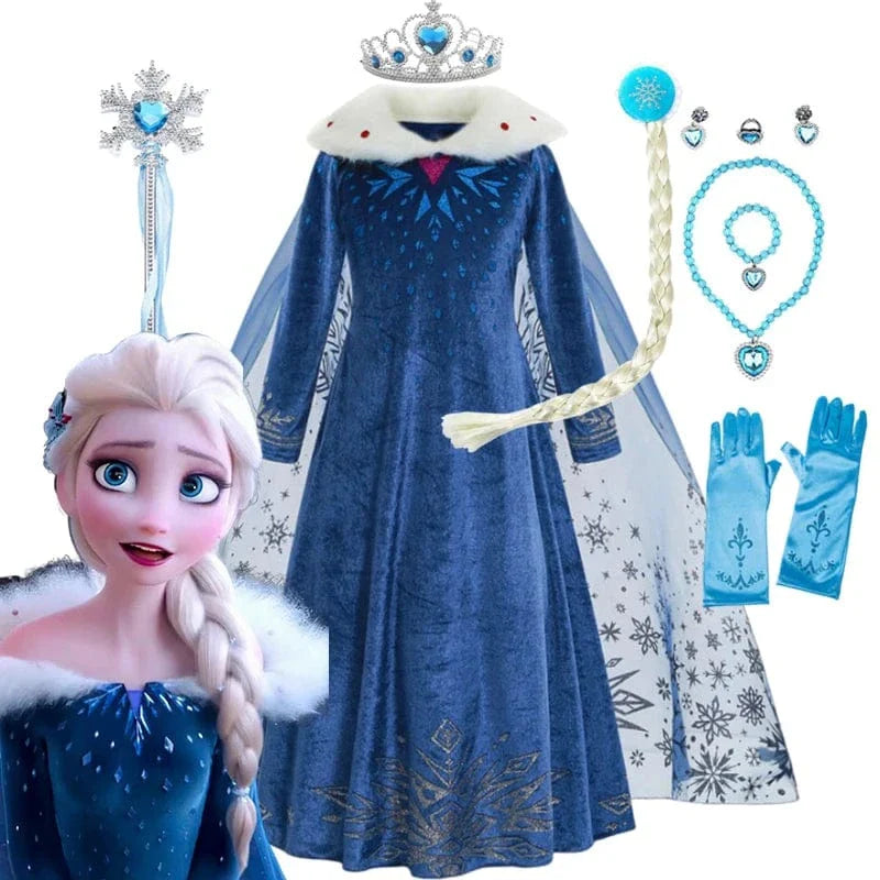 Déguisement Princesse Robe Elsa Anna Fille