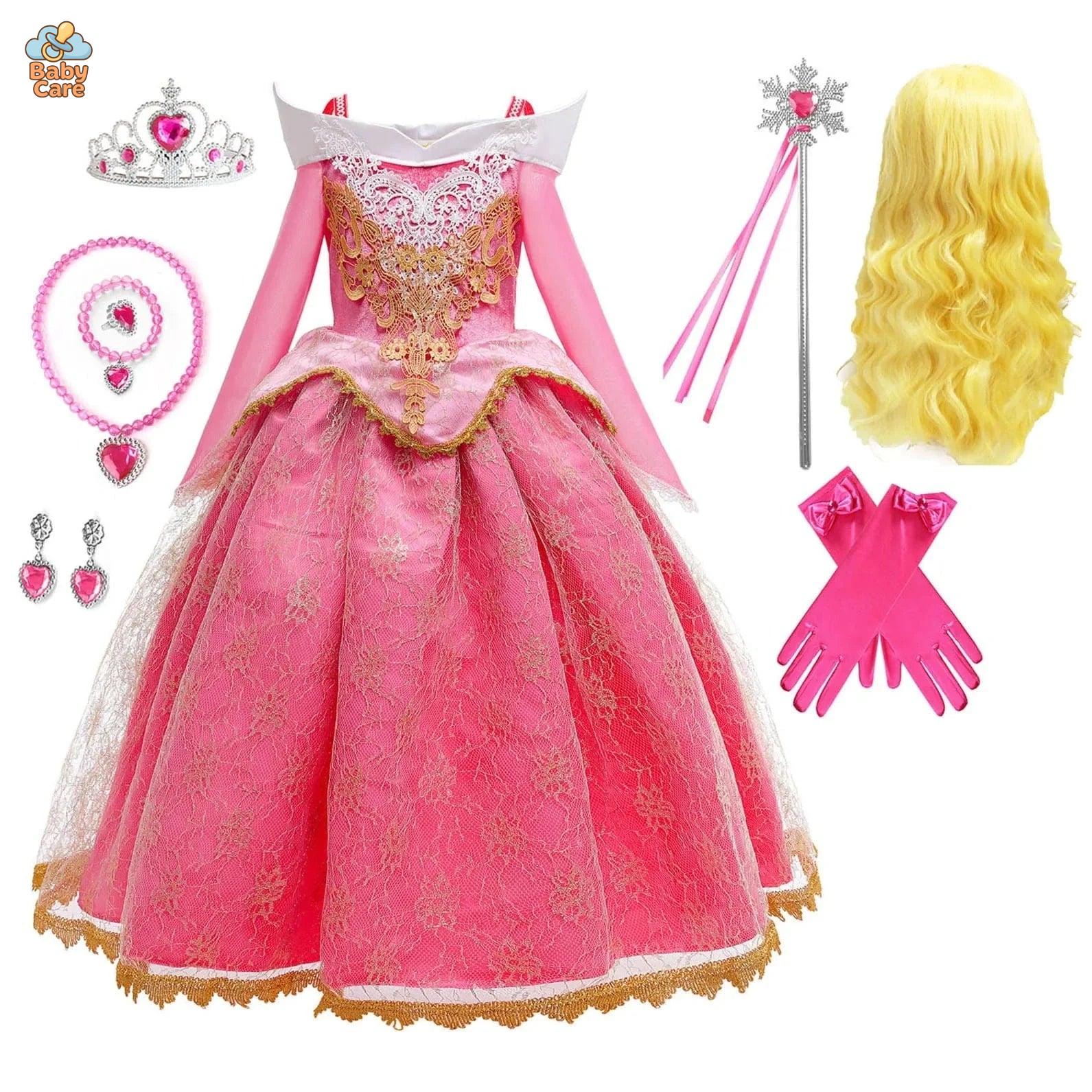Déguisement Princesse Aurore Enfant Robe Luxueux