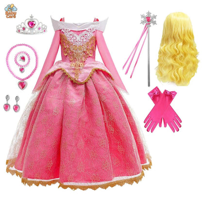 Déguisement Princesse Aurore Enfant Robe Luxueux