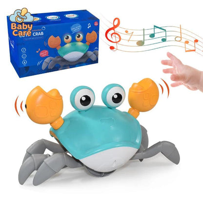 Jouet d’éveil pour bébé crabe rampant avec lumières et musique