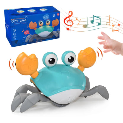 Jouet d’éveil pour bébé crabe rampant avec lumières et musique