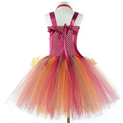 Déguisement fée Automne Enfant avec Tulle