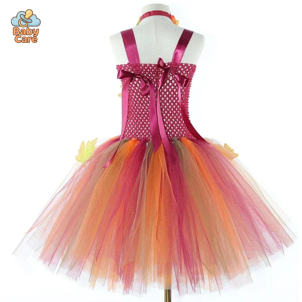 Déguisement fée Automne Enfant avec Tulle