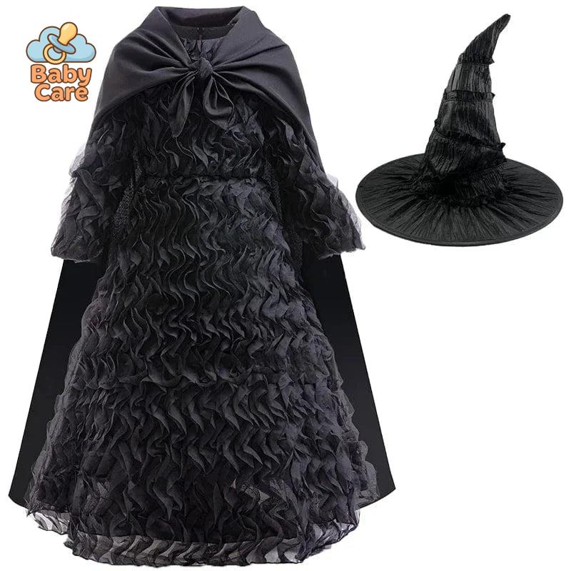 Déguisement de Sorcière Halloween Enfant Robe Noire