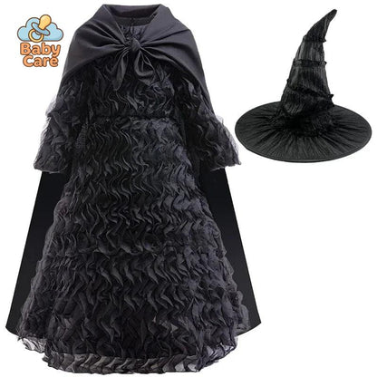 Déguisement de Sorcière Halloween Enfant Robe Noire