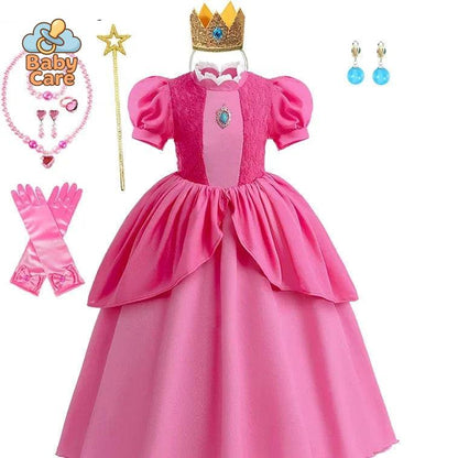 Déguisement Princesse Cosplay Peach Rose Enfant