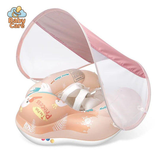Bouée pour bébé Rose avec ombrelle – flotteur pour bébé