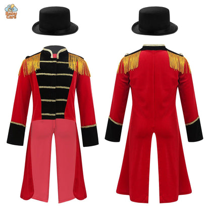 Déguisement de magicien de Cirque garçon Rouge