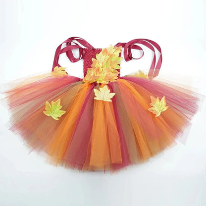 Déguisement fée Automne Enfant avec Tulle