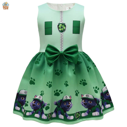 Déguisement robe pat patrouille fille avec cape et masque