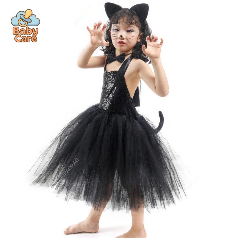 Déguisement Chat Noir Enfant avec Accessoires