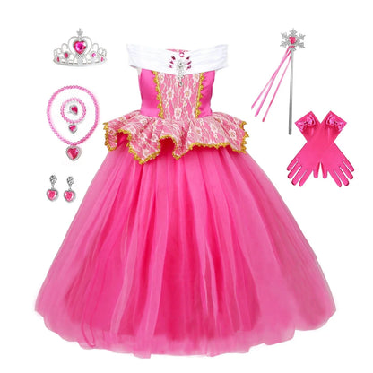 Déguisement Princesse Aurore Enfant Robe Luxueux