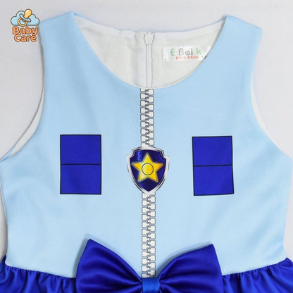 Déguisement robe pat patrouille fille avec cape et masque