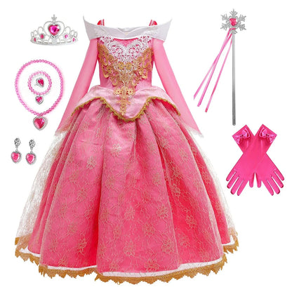 Déguisement Princesse Aurore Enfant Robe Luxueux