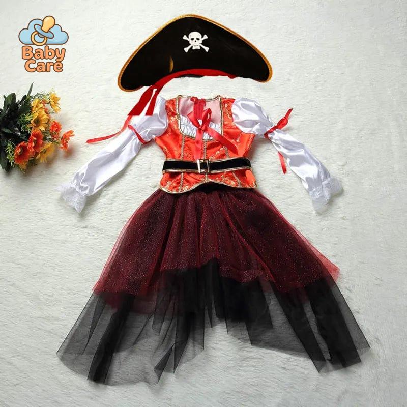 Déguisement pirate fillette avec chapeau