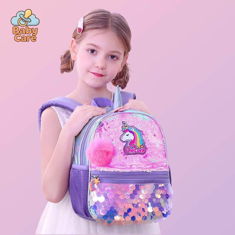 Cartable licorne à paillettes réversible