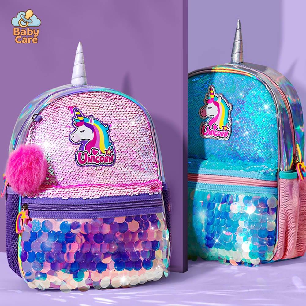 Cartable licorne à paillettes réversible