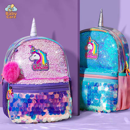 Cartable licorne à paillettes réversible