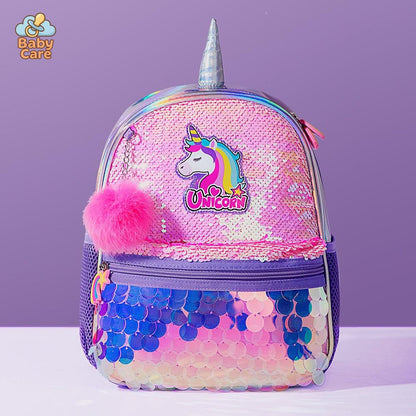 Cartable licorne à paillettes réversible