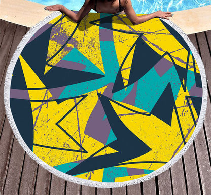 Serviette de plage ronde<br> art moderne