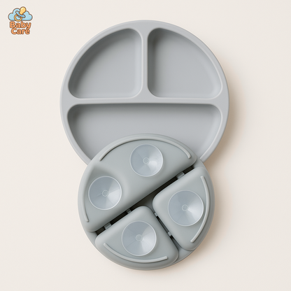 Assiette silicone à ventouse - vue de face
