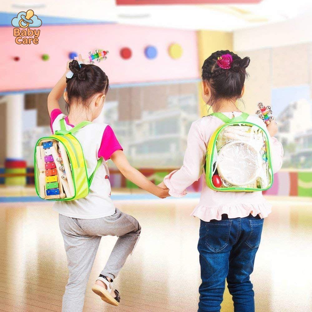 Coffret 12 Mini Instruments de Musique avec Sac à Dos | Baby Care