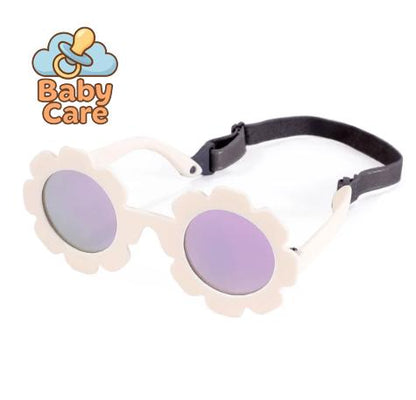 Lunettes de soleil tournesol pour bébé avec sangle
