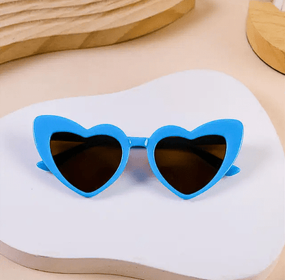 Lunettes de soleil bébé vintage en forme de cœur