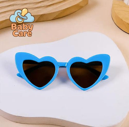 Lunettes de soleil bébé vintage en forme de cœur