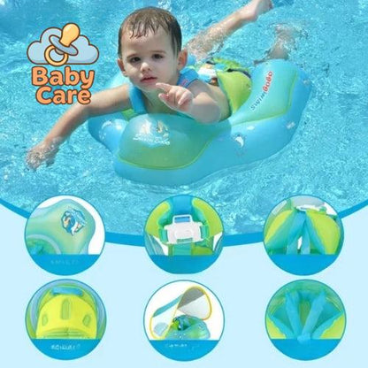 Bouée pour bébé Bleu avec ombrelle – flotteur pour bébé