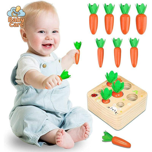 Jouets carottes Montessori en bois