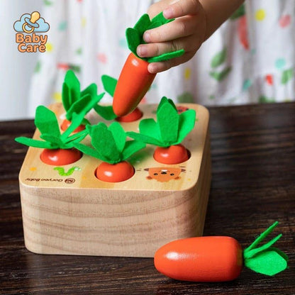 Jouets carottes Montessori en bois