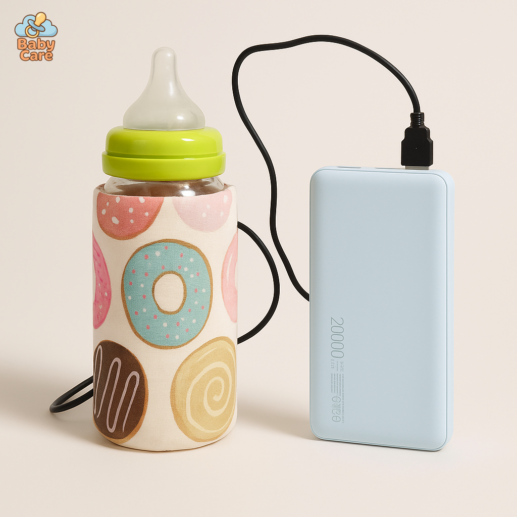 Chauffe-biberons USB avec housse de transport - vue de face