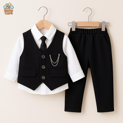 Costume 3 pieces élégant bébé - vue de face