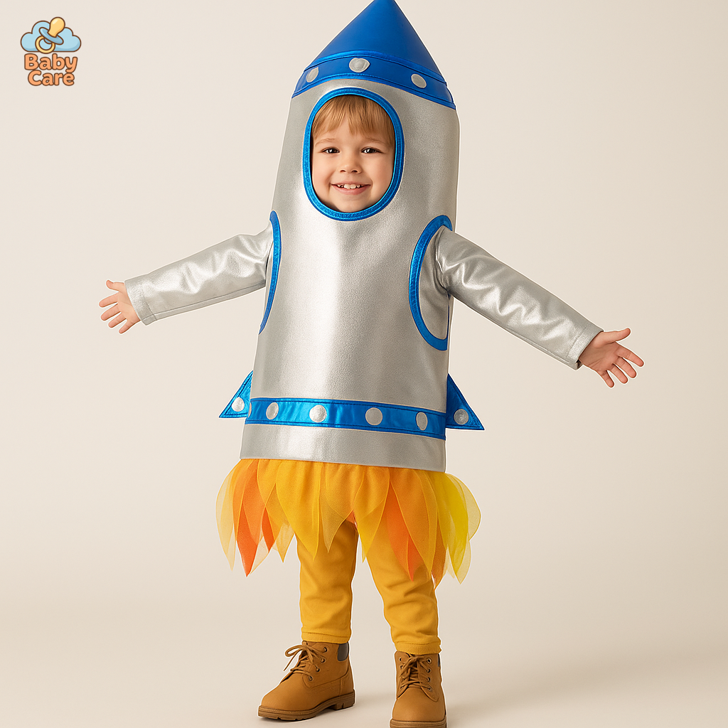 Déguisement Astronaute Enfant Fusée Métallique - vue de face