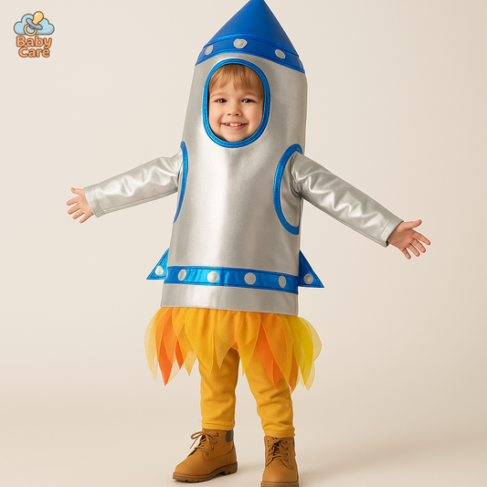 Déguisement Astronaute Enfant Fusée Métallique - vue de face