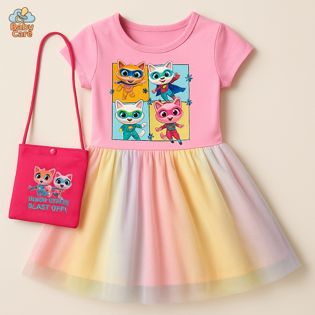 Déguisement Chat Robe Fille avec Accessoires - vue de face