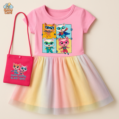 Déguisement Chat Robe Fille avec Accessoires - vue de face