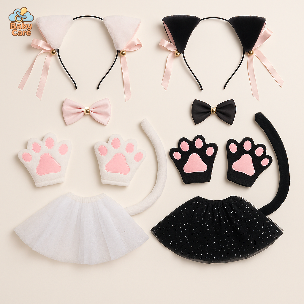 Déguisement Chat Set d'Accessoires Cosplay Enfant - vue de face