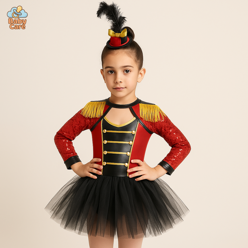 Déguisement de magicien de Cirque Enfant Fille avec Tutu - vue de face