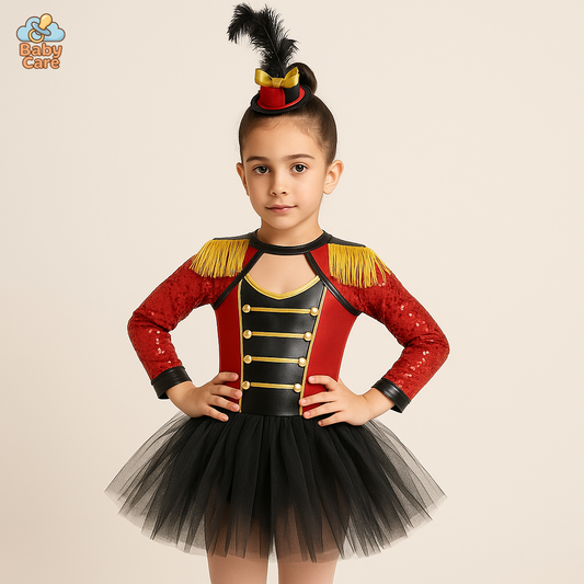 Déguisement de magicien de Cirque Enfant Fille avec Tutu - vue de face