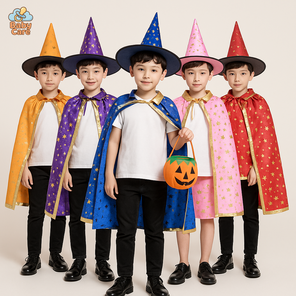 Déguisement de magicien Enfant Cape et Chapeau - vue de face