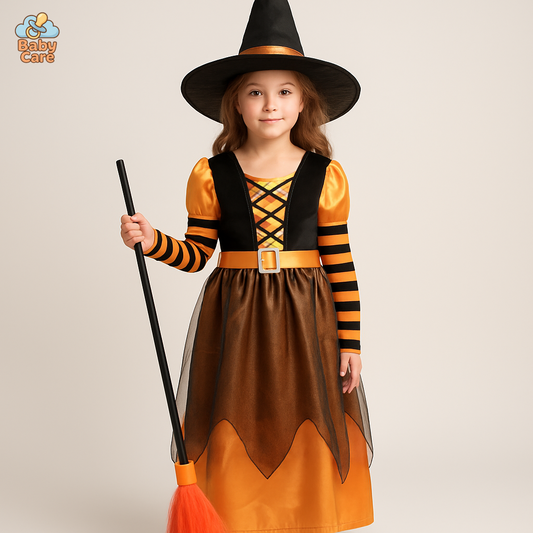 Déguisement de Sorcière Enfant avec Accessoires - vue de face