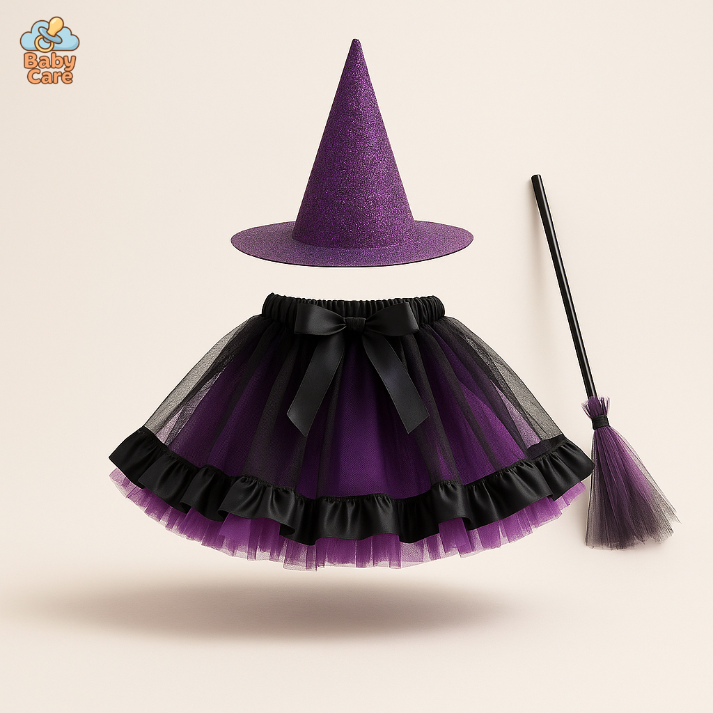 Déguisement de Sorcière Enfant avec Chapeau - vue de face
