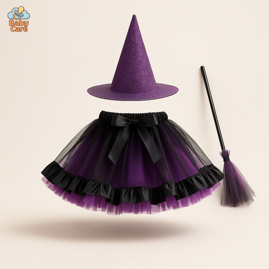 Déguisement de Sorcière Enfant avec Chapeau - vue de face
