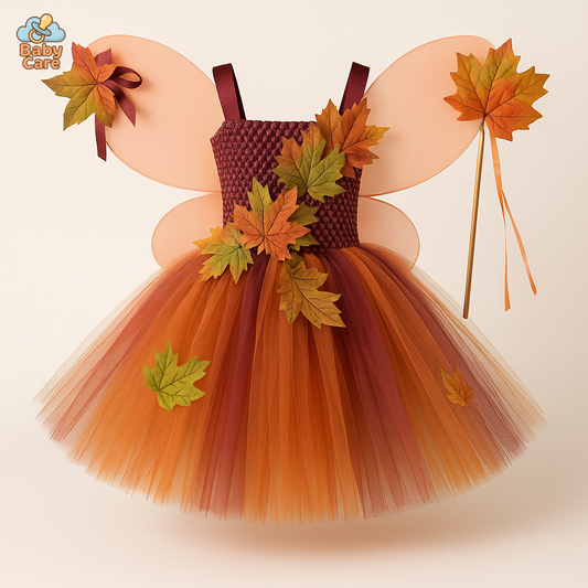 Déguisement fée Automne Enfant avec Tulle - vue de face